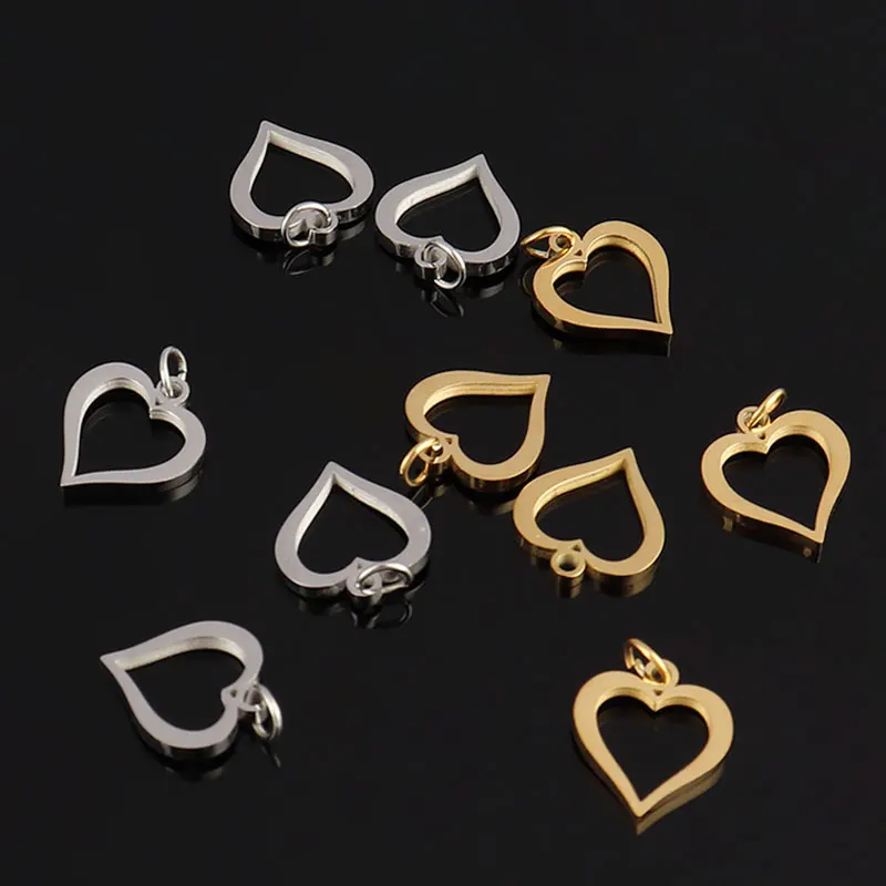 5 шт. подвески из нержавеющей стали в виде сердца | Украшения и аксессуары