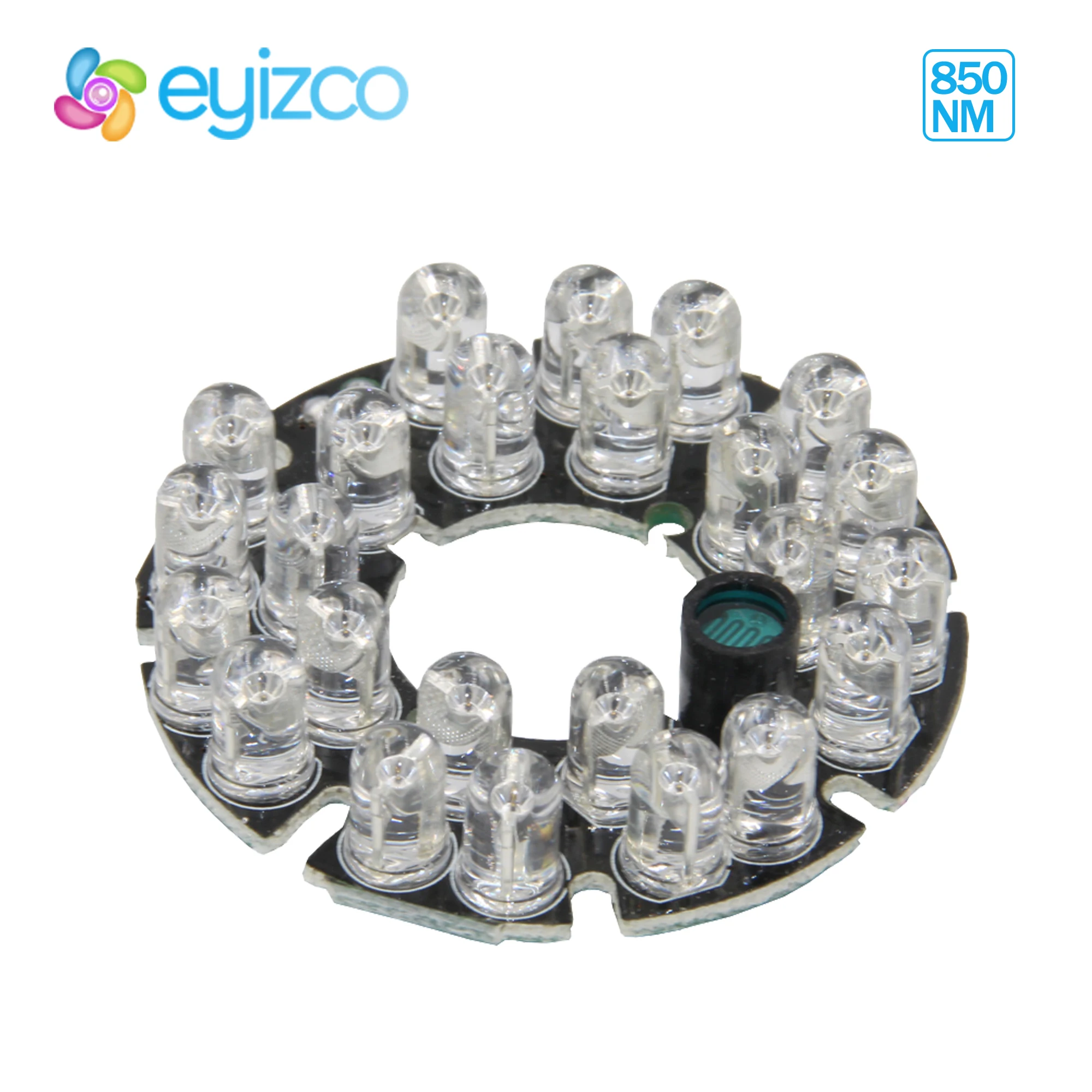 

Инфракрасная светодиодная плата 24 шт. для камер видеонаблюдения Night Vsion 850 нм Мониторинг безопасности (диаметр 44 мм) 90 градусов и 60 градусов