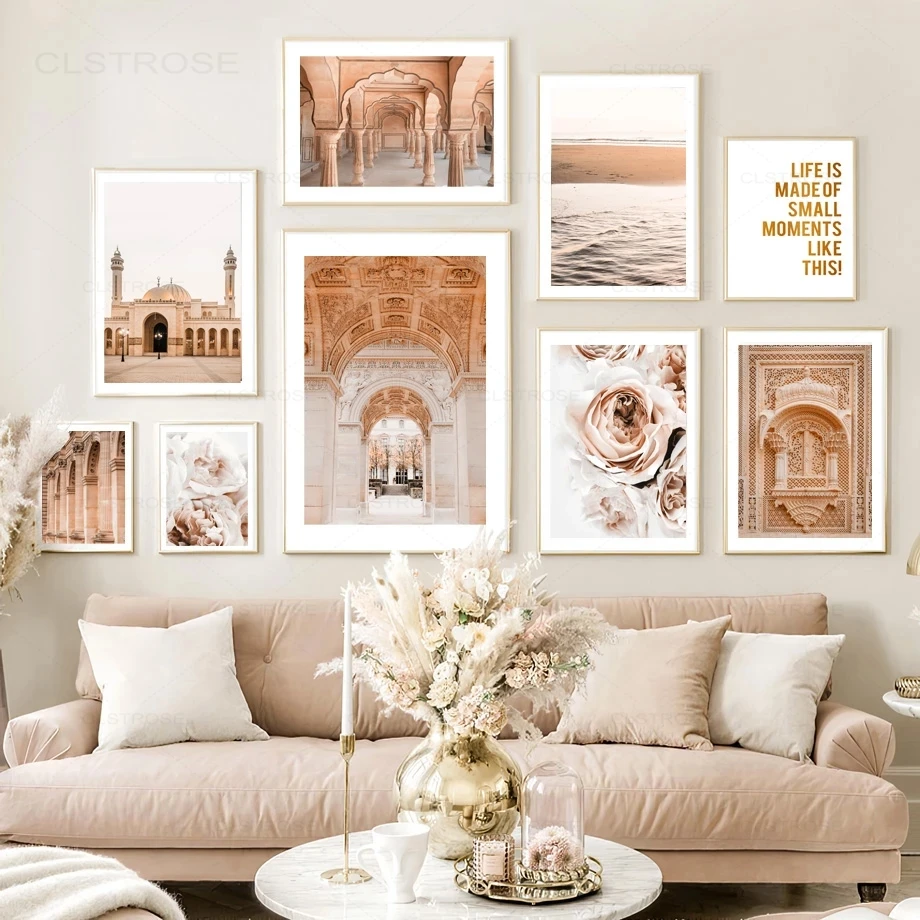 Марокканское здание Lslamic мусульманская мечеть настенная Картина на холсте скандинавские постеры и искусство для декора гостиной