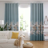 new simple modern plant printing shade curtains for living dining room bedroom blackout curtains