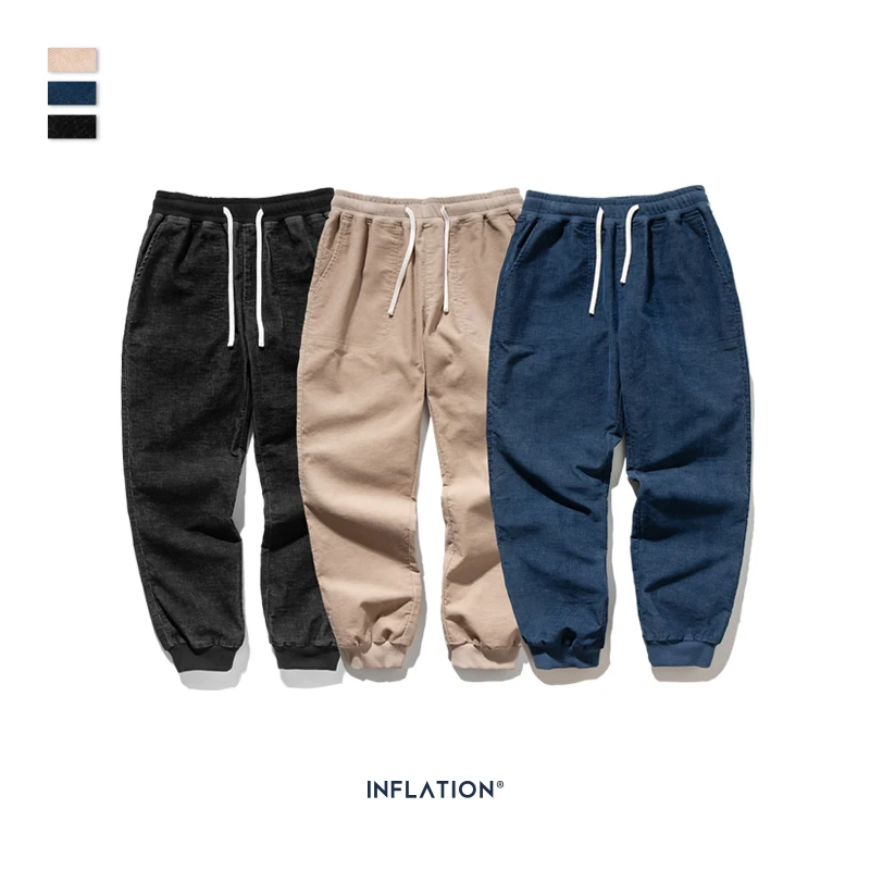 Мужской вельветовый комбинезон INFLATION Design зимние свободные однотонные штаны