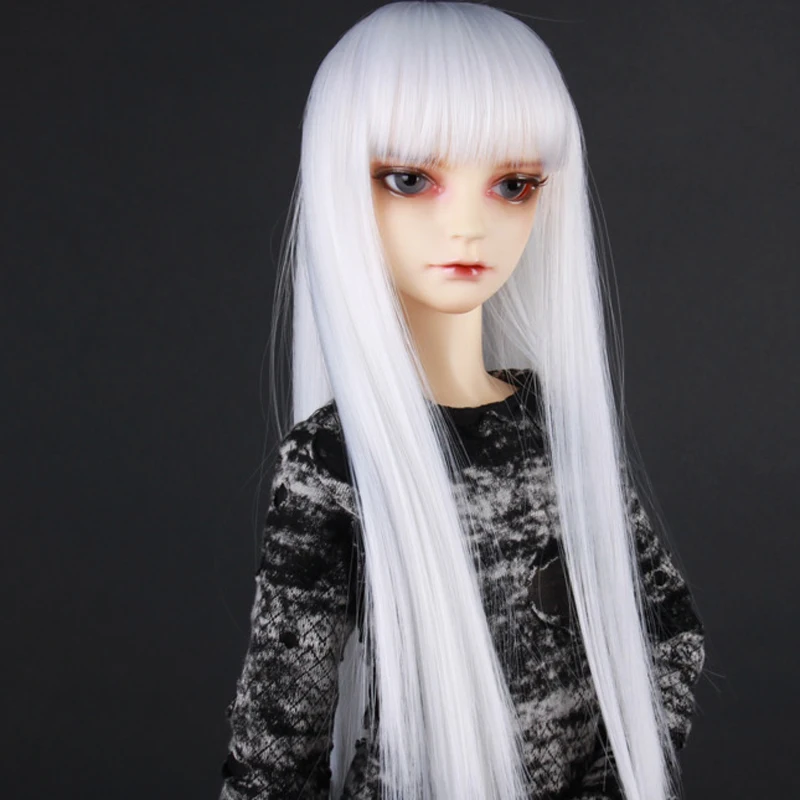 

1/3 1/4 1/6 1/8 1/12 Bjd SD Doll Wig High Temperature Wire Long Black Straight Wig For Toy Hair Accessories