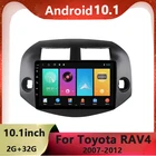 Автомобильный радиоплеер 10,1 дюйма, 2 din, Android 10,1 для Toyota RAV 4 2007-2012, HD сенсорный экран, Wi-Fi, FM, GPS-навигация
