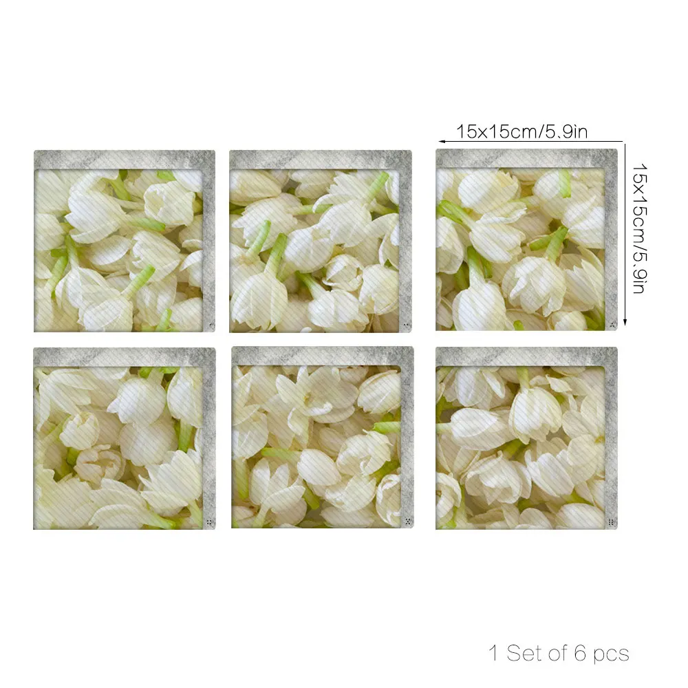 6 шт./компл. жасминовая Ванна наклейка для протектора безопасности Нескользящая