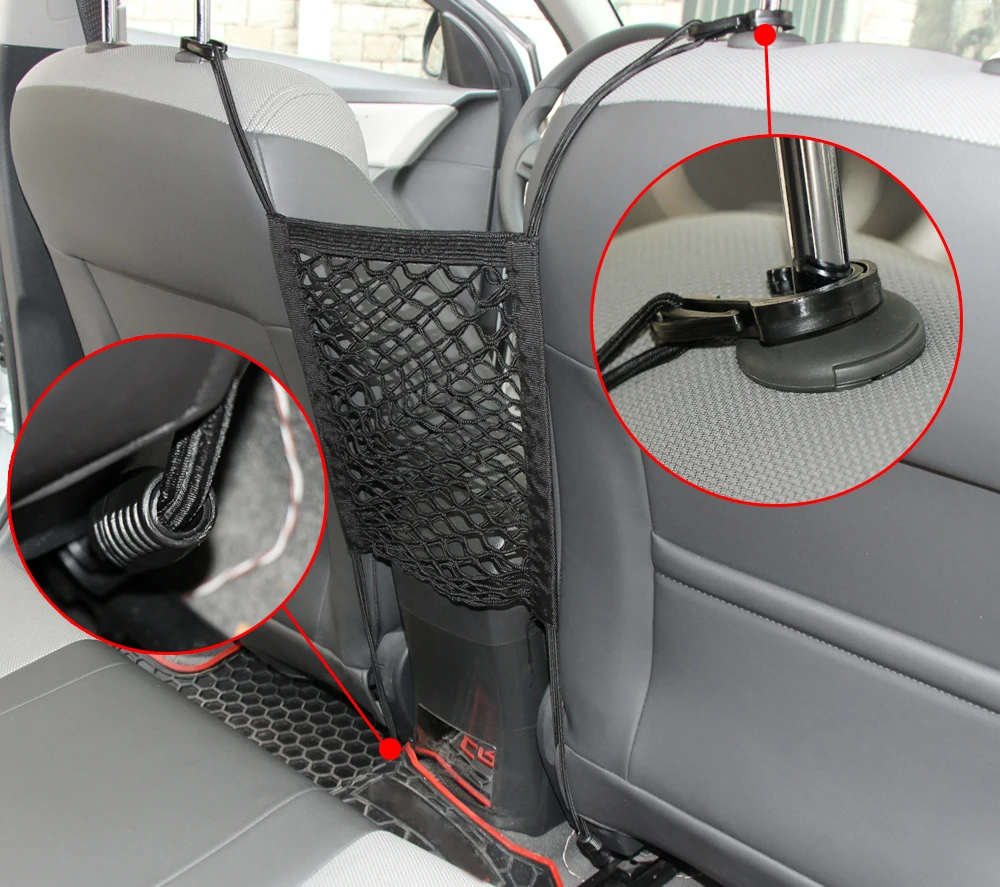 Сетка из эластичной сетки для заднего сидения автомобиля для Renault Audi A4 B8 Seat Leon VW Golf 5 Honda Civic Opel Astra H Skoda Octavia.