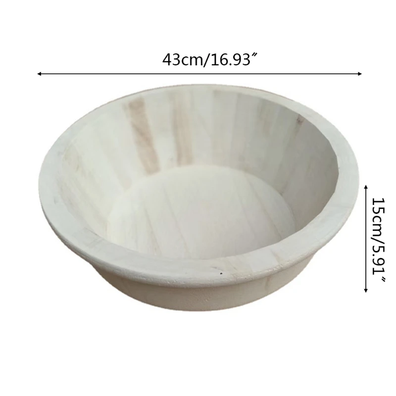 

Baby Photography Props Retro Wooden Basin Newborn Infants Pose Auxiliary Round Basket Photo Shooting Accessories