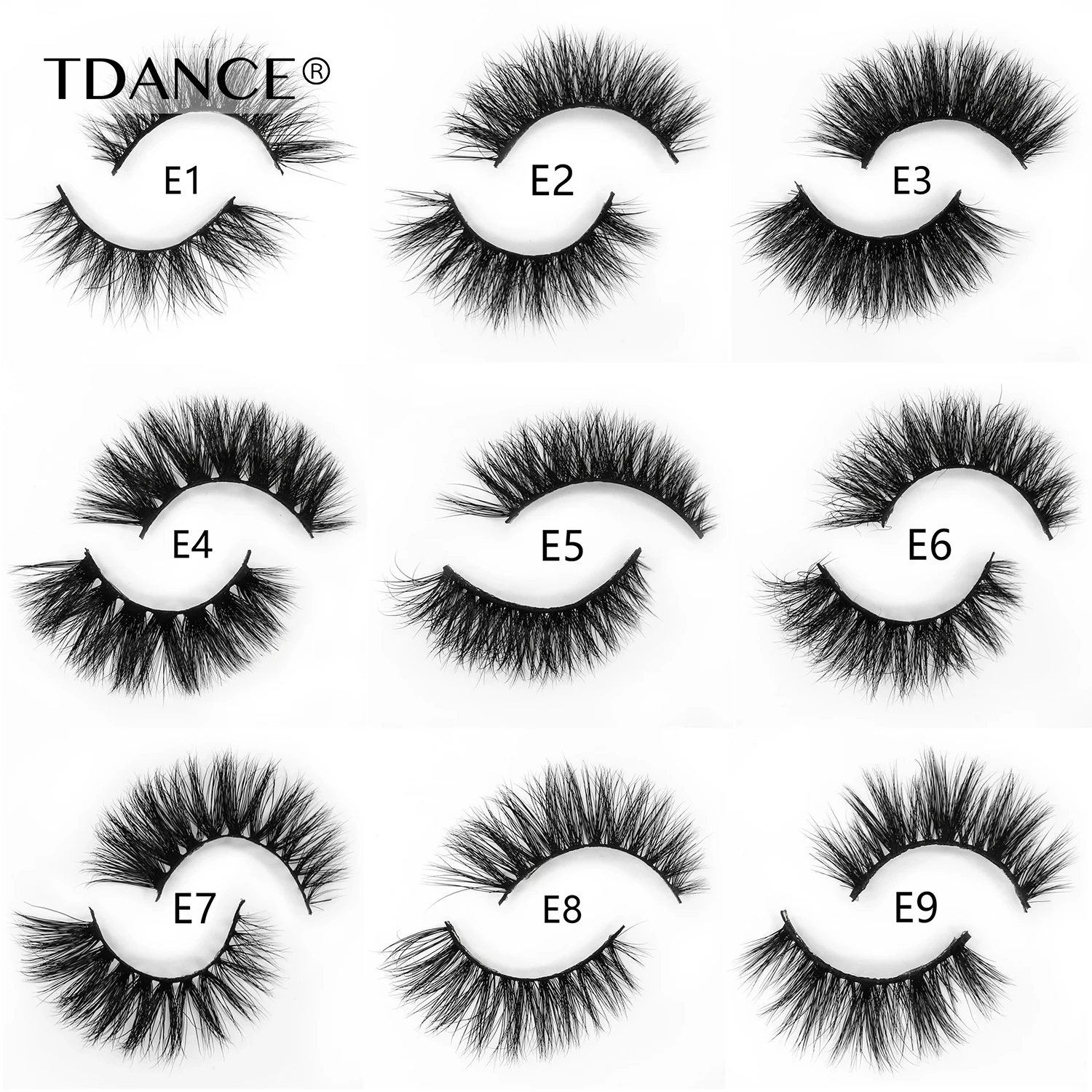 Ресницы TDANCE ресницы 3D 100% натуральные норковые оптом 5D многоразовые для макияжа