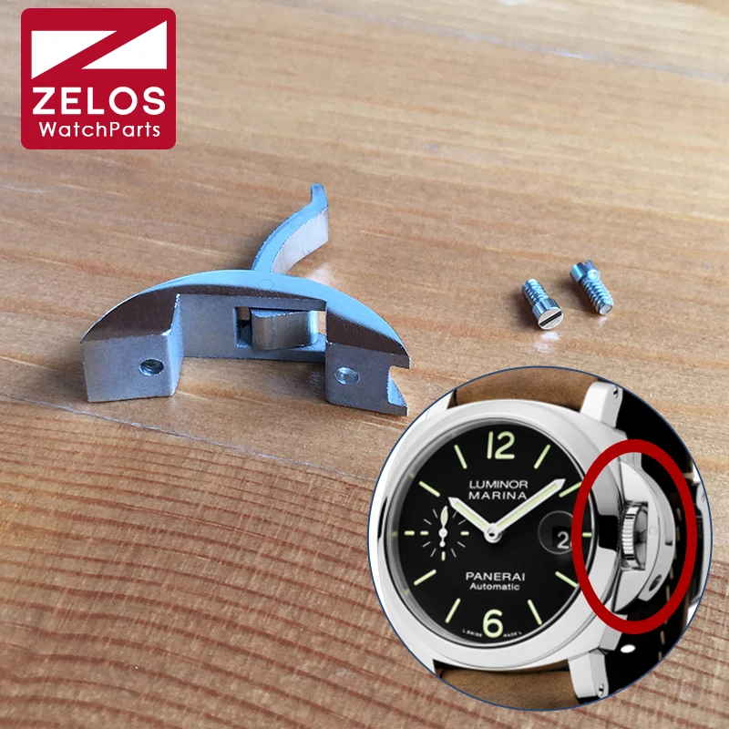 steel watch crown protect guard parts for PAM Panerai Luminor 40mm automatic mechanical watch