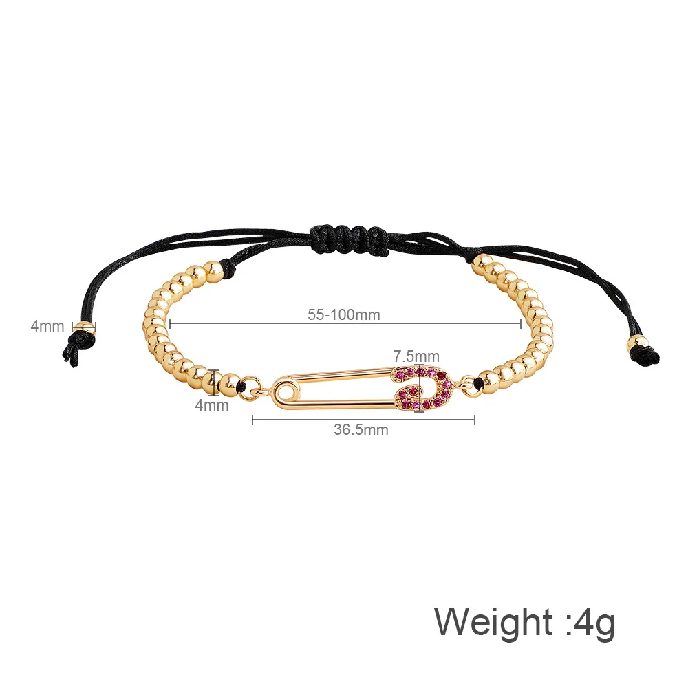 

Yoiumit 2021 New Fashion Diamond-Studded Paper Clip Knitting Activity Bracelet Female Jewelry Girlfriend Beaded Bracelet