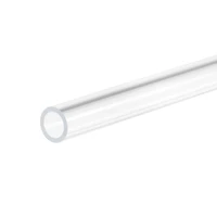 2pcs 305mm length clear rigid acrylic pipe 6mm id x 8mm od round tube for diy handicrafts water cooling system