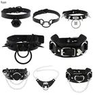 Ошейник женский готический с заклепками и пентаграммой, чокер в готическом стиле