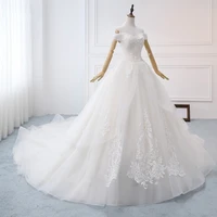 luxury wedding dresses sleeveless tube top lace applique charming gowns handmade beaded robe de mari%c3%a9e court train tailor made
