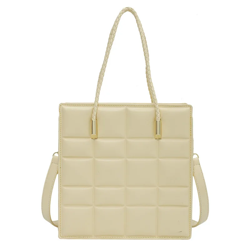 

Simple and Casual Checkered Bag Face Handbag Small Square Bag Female 2021 Summer New Korean Fashion One-shoulder Messenger Bag