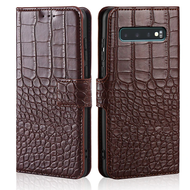 

Чехол для Samsung Galaxy S10 SM-G9730, чехол с крокодиловой текстурой, кожаный чехол, чехлы для телефонов Samsung Galaxy S10 SM-G9730, флип-чехол