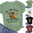 Футболка женская оверсайз с коротким рукавом, модный топ оверсайз с принтом морских животных, Повседневная рубашка