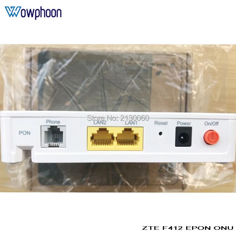 Оригинальный ZTE F412 EPON ONU с портом 1GE + 1FE 1TEL Оптическая сеть Терминал FTTH английская