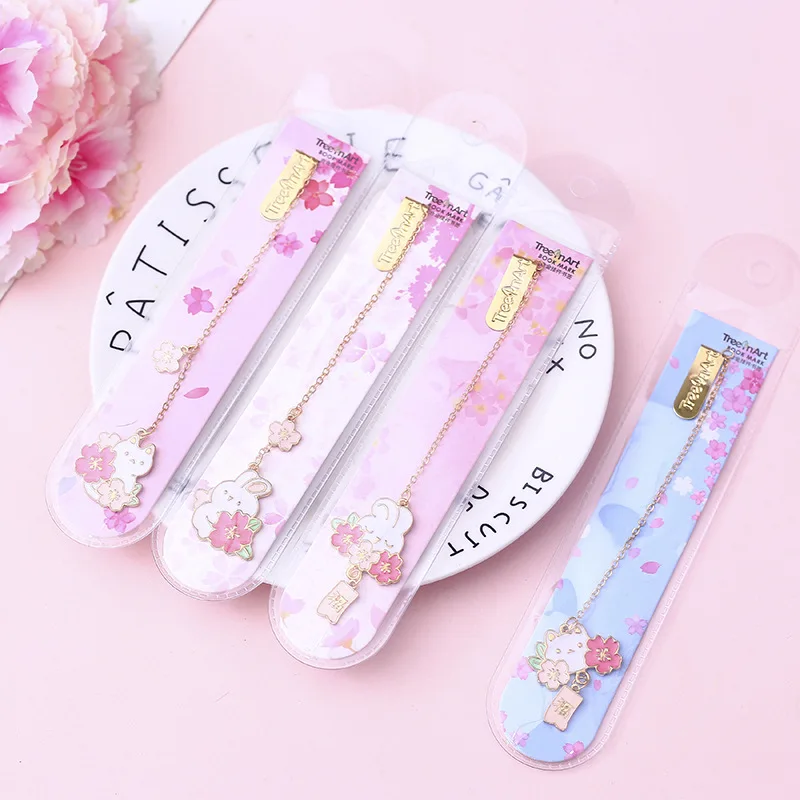 Вишневая Сакура с кроликом подвеска Закладка канцелярские принадлежности