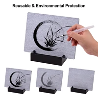 reusable buddha board artist board paint with water brushstand release pressure relaxation meditation art mindfulness relaxing