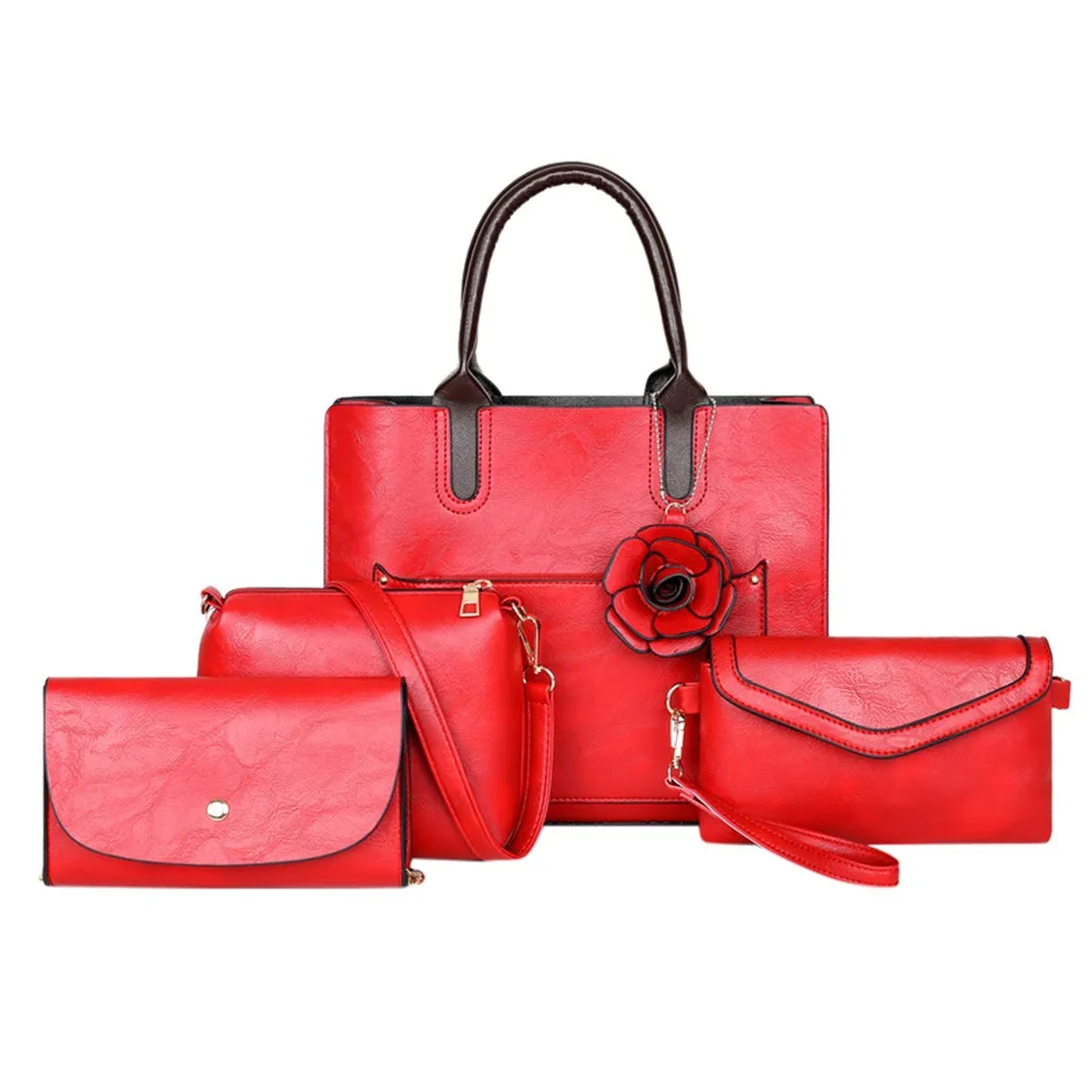 Сумка модная трендовая четыре части на молнии кожа одноцветная плечо высокое