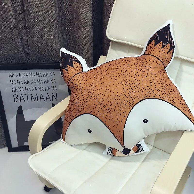 Мультяшные животные лиса подушка спокойный сон домашняя декоративная