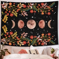 mandala floral wall tapestry moon tree psychedelic carpet starry sky wall hanging polyester blanket boho home decor tapestries