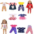 Комплект из 9 предметов, платье и костюм из двух предметов для кукол 18 дюймов и новорожденных