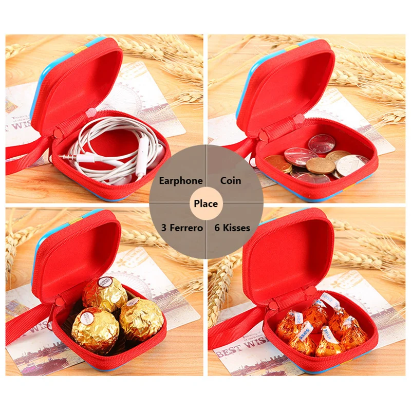 Рождественские подарки для детей портативный контейнер хранения наушников и