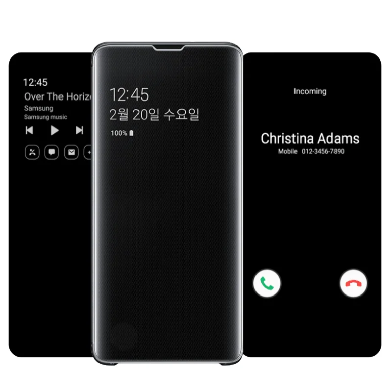 Оригинальный прозрачный чехол для Samsung с зеркальной защитой Galaxy S10 S10Plus S10E SM G9730 G9750