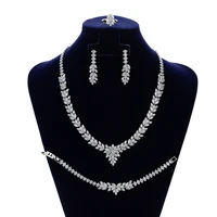 jewelry sets hadiyana gorgeous elegant women wedding party necklace earrings ring and bracelet 4pcs set bn7806 conjunto de joyas