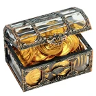 Винтажная прозрачная коробка для хранения пиратских сокровищ, органайзер, серьги, Хрустальный драгоценный камень, ювелирные изделия, Женская витрина для ювелирных изделий, чехол для путешествий