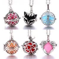 vintage pregnancy angel ball locket open pendant necklace for aroma essential oil diffuser jewelry women gift