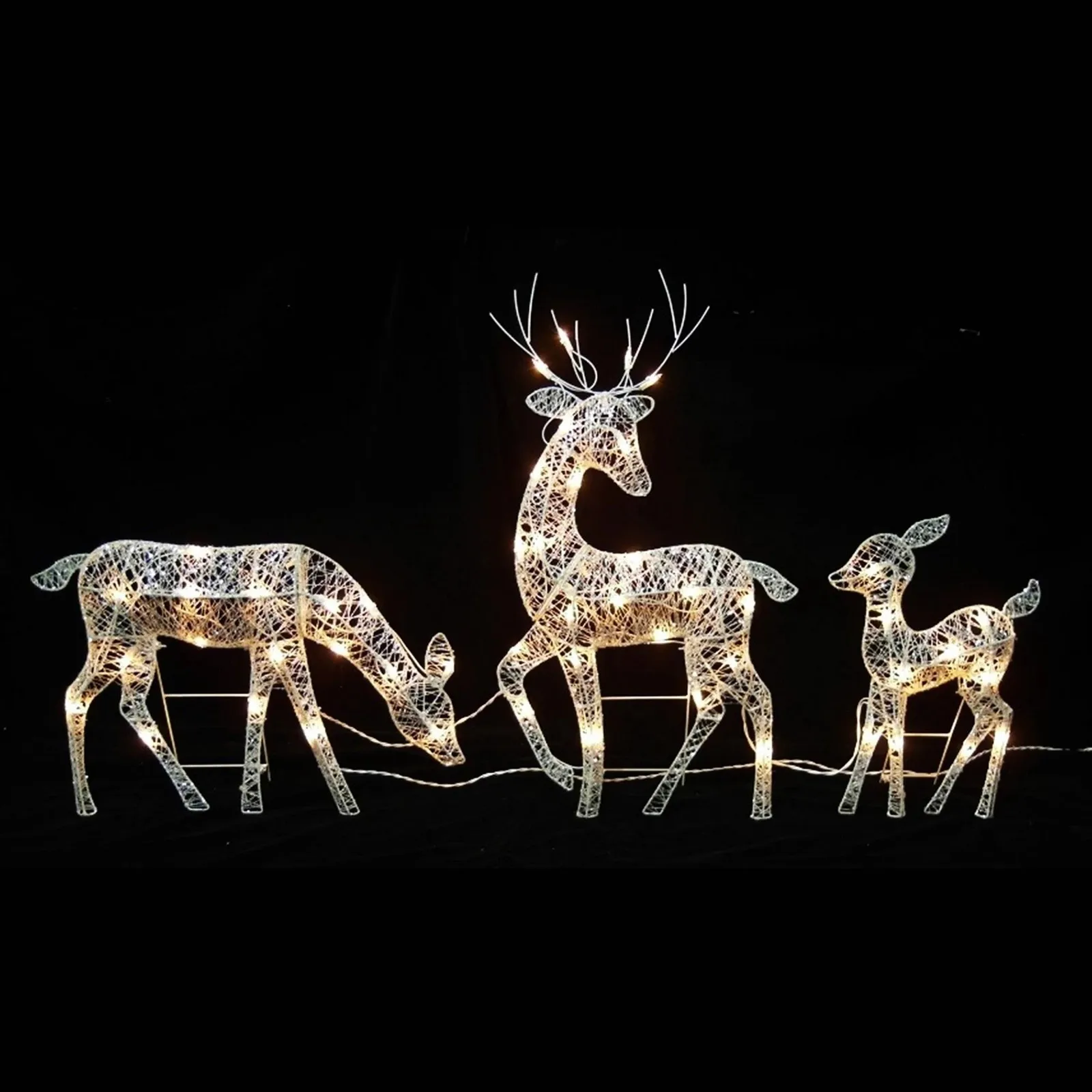 Decoraci&oacute;n navide&ntilde;a iluminada para exteriores, ciervo navide&ntilde;o, vacaciones, familia, navidad-2
