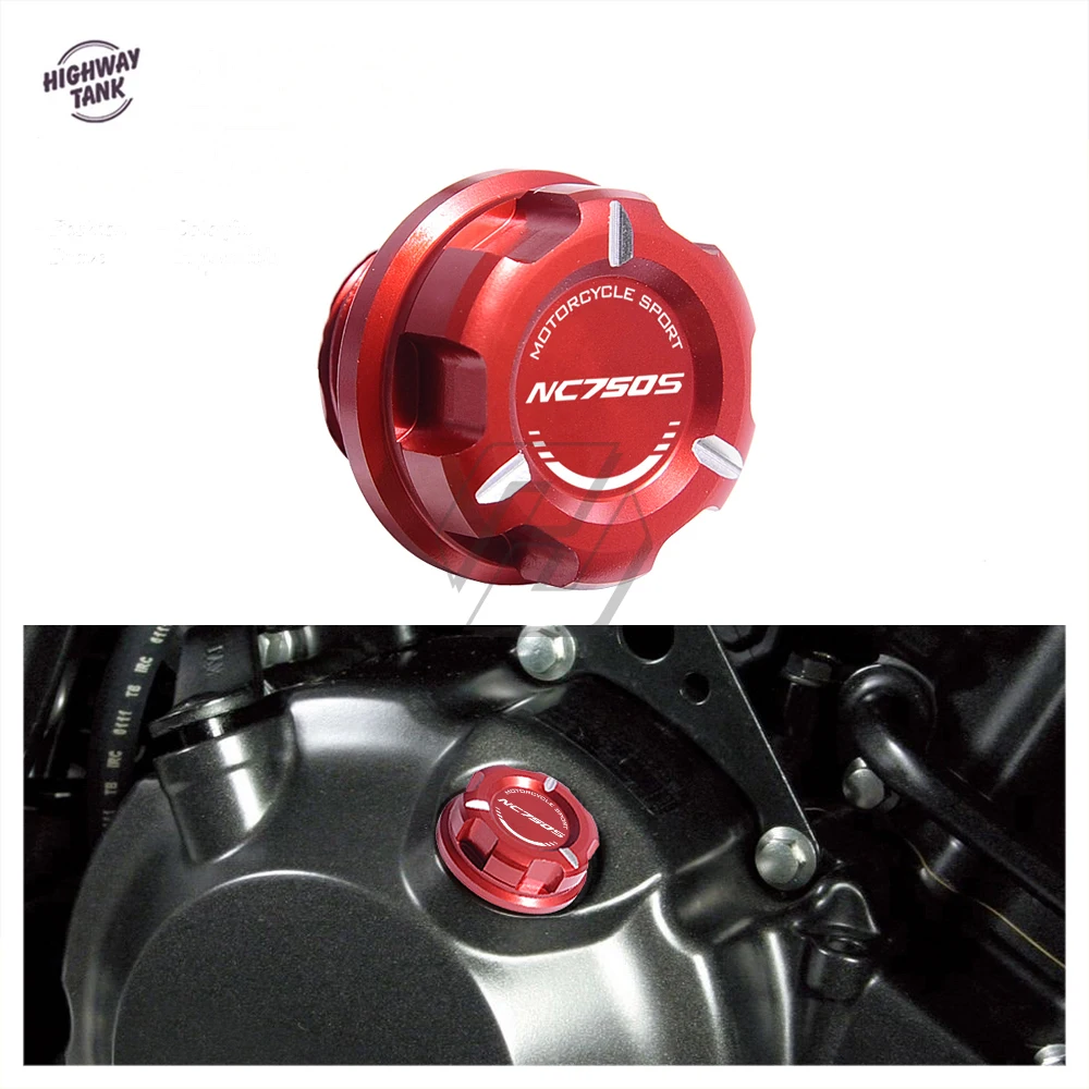 

Motorcycle Engine Oil Cap Bolt Screw Filler Cover Case for Honda NC750S 2014-2021