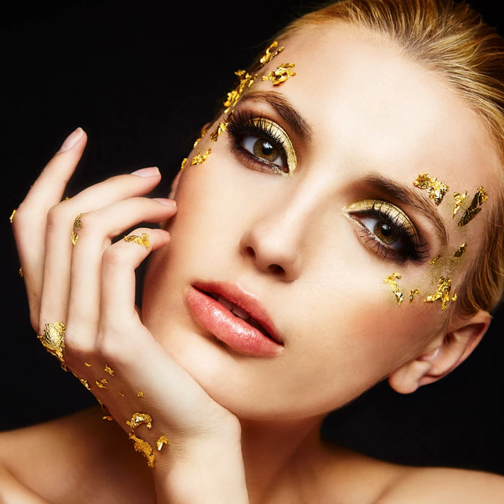 Лист с пятнистыми золотыми листьями 25 шт. 14 х14 см| |