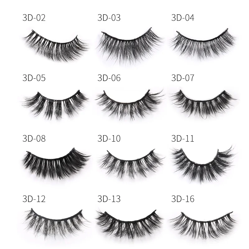 

1Pair Lash Mink Eyelashes 12 Styles 3D Mink Hair Lashes Wholesale 100% Real Mink Fur Handmade Crossing Lashes Thick Lash
