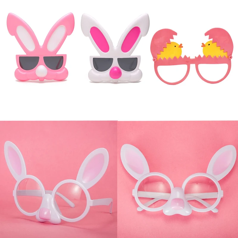 

Easter Bunny Glasses Mask Prom Glasses Birthday Party Funny Dress Up Chicken Props Birthday Rabbit Glasses Frames
