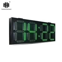 outdoor iron box high brightness 10 inch green led digital clock time display led digital panel gas station gas price sign