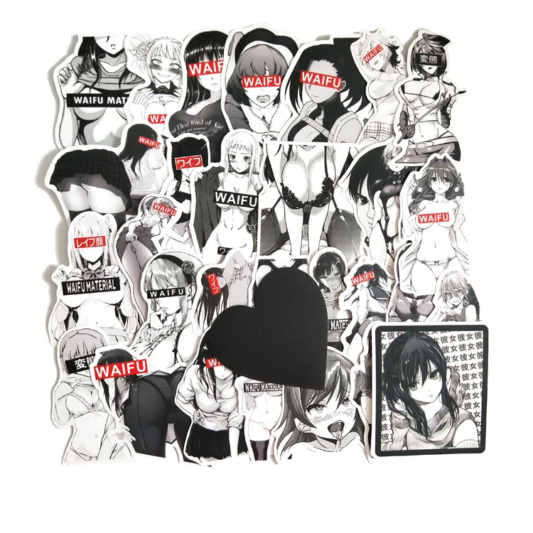 

30PCS Anime Sexy Girls Waifu Hentai Stickers DIY Motorcycle Skateboard Laptop Guitar Suitcase Bike Sticker