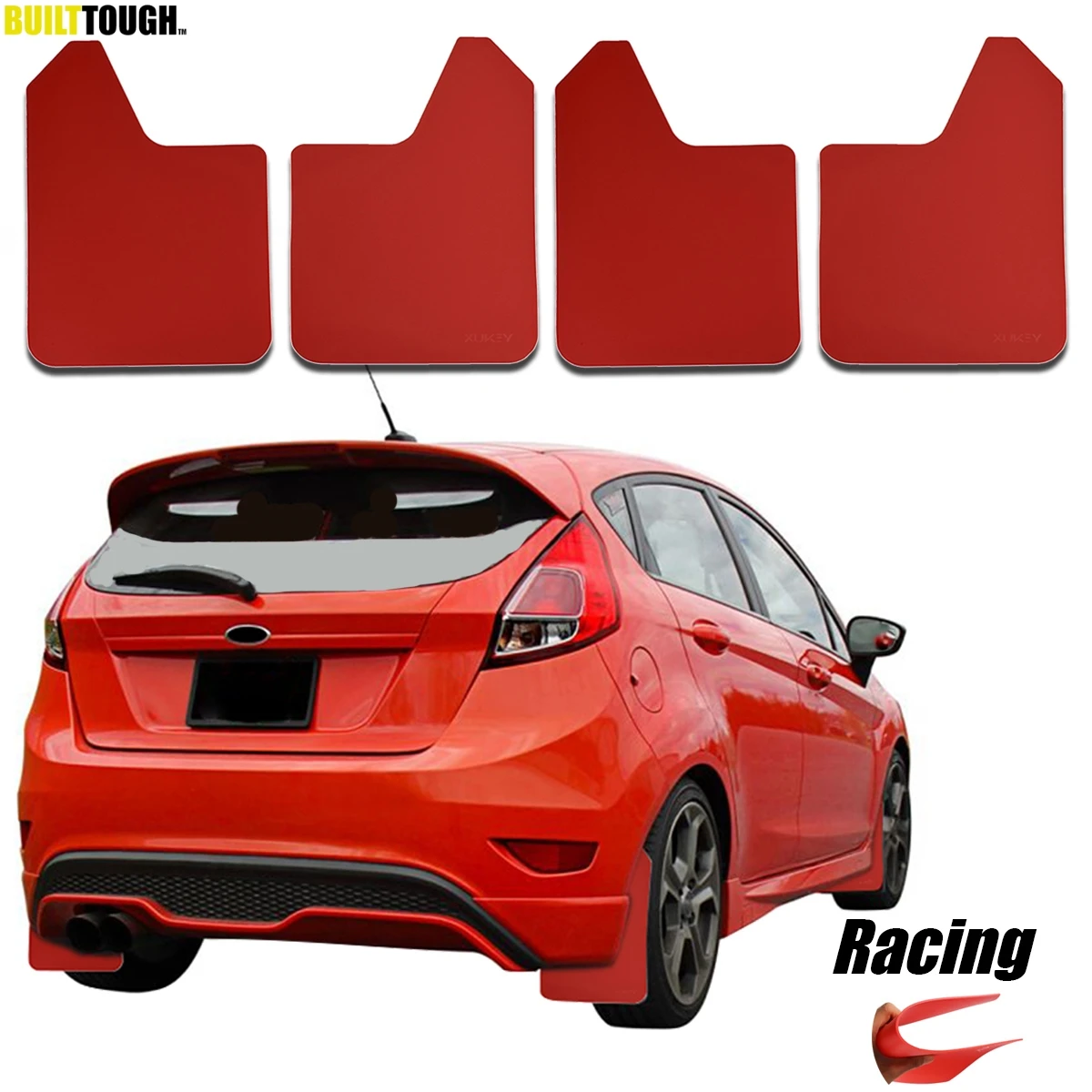 Красные Брызговики для Ford Fiesta ST ST150 ST180 ST200 LINE Line 500 ST500 Zetec S Ghia XR4 RS|Грязезащита| |