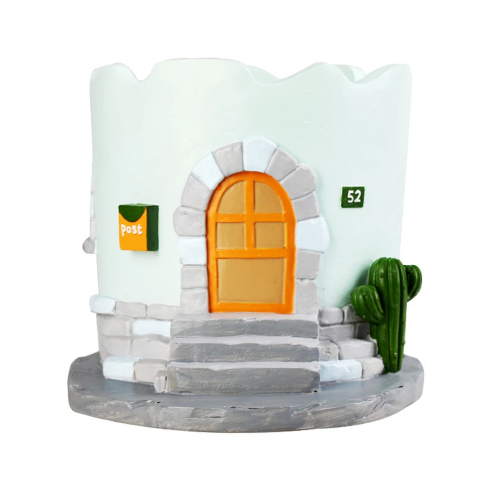 1 шт. креативный суккулентный горшок в форме дома цветочный из смолы бонсай