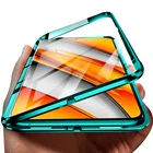 Алюминиевый магнитный металлический бампер, двусторонний стеклянный чехол для Xiaomi Poco F3 F 3 Poxo Poko PocoF3 6,67 дюйма, защитный чехол