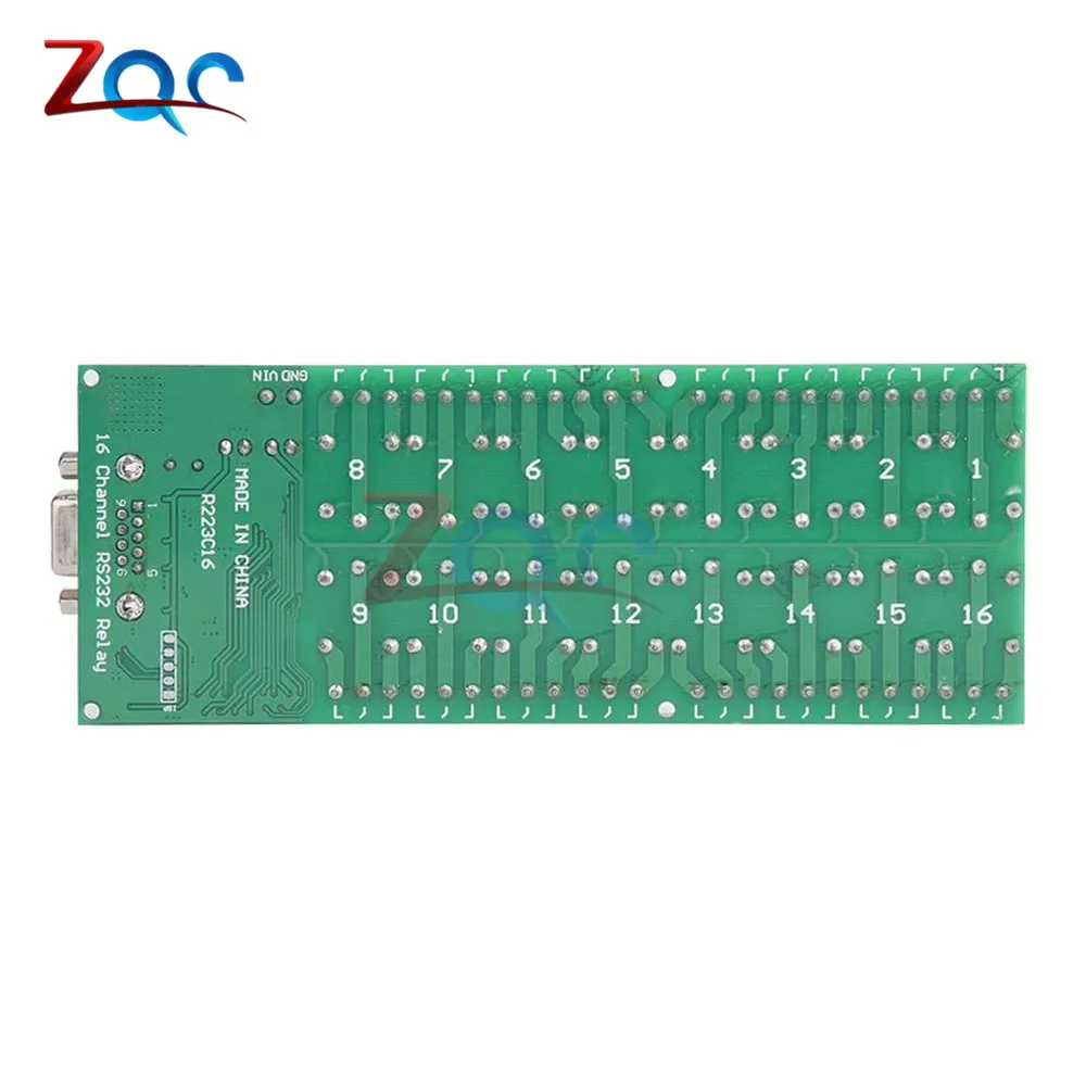 DC 12V R223C16 16-канальный видеорегистратор релейных платов RS232 DB9 женский Интерфейс