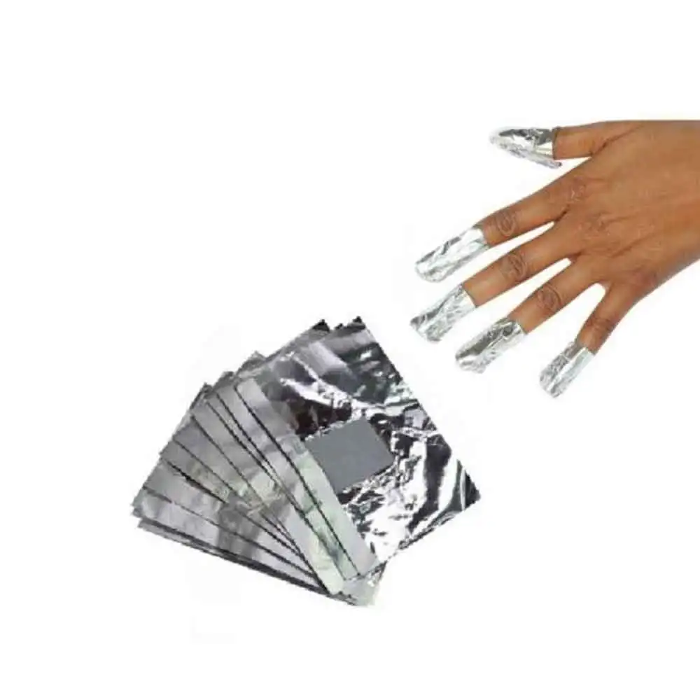 500 шт./упак. алюминиевая фольга для снятия лака ногтей отмачиваемый очиститель