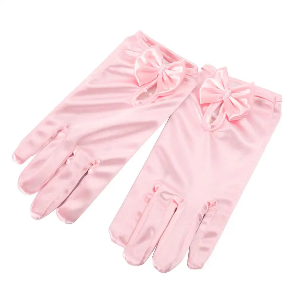 

Children Princess Stage Bowknot Girls Dance Performance Elastic Gloves