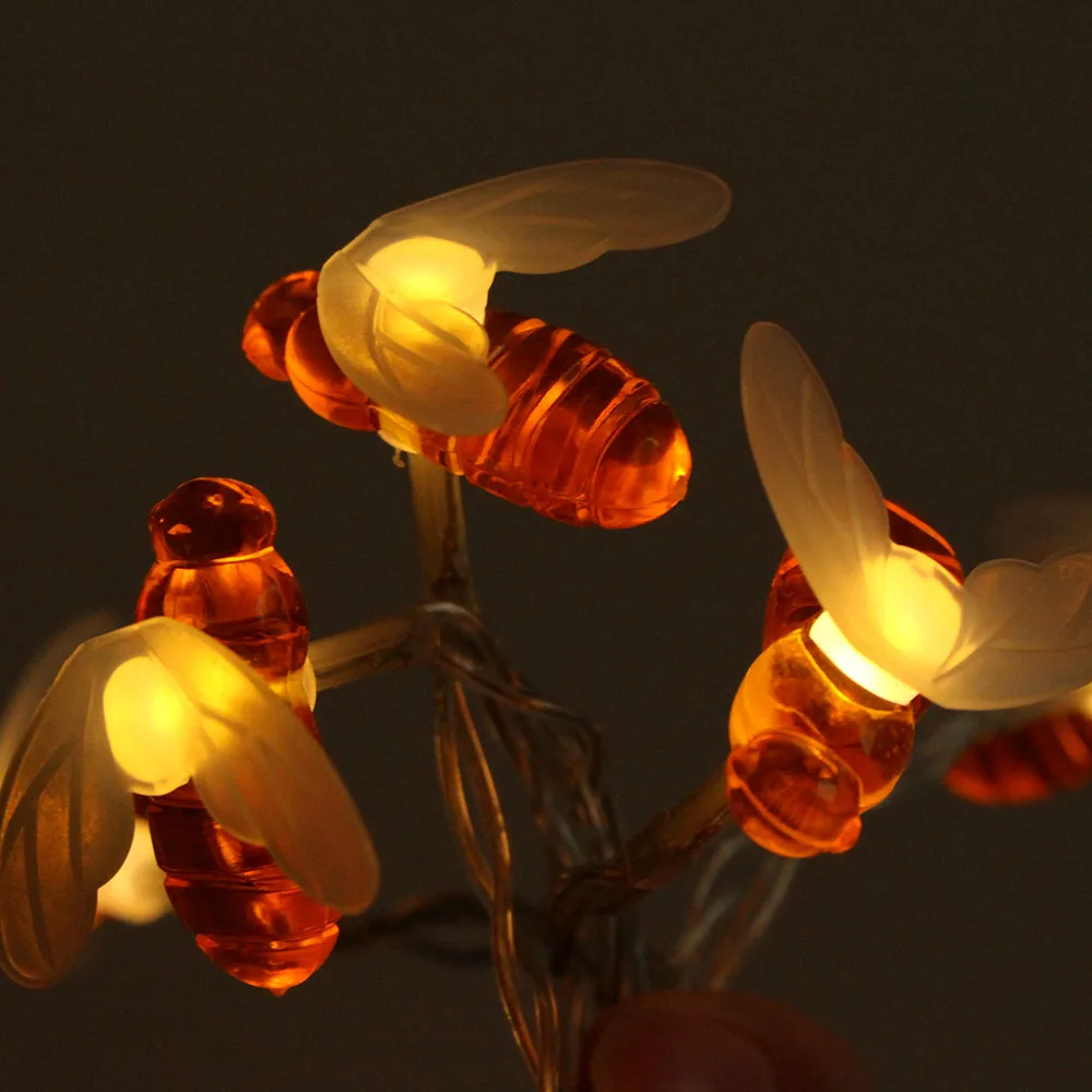 

30 LED 6.5M Honey Bees Solar Power String Lights Garden Outdoor Garlands Fairy Lights For Holiday Party Garden Decor