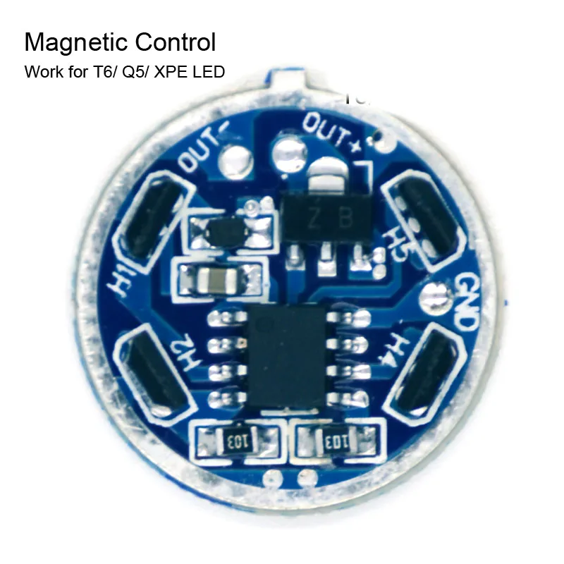 Flashlight 2.5-4.2V Magnetic Control Driver Board for LED XPE Q5 R5 T6 U2 PCB Driving Plate 1x18650 Lithium Battery | Освещение