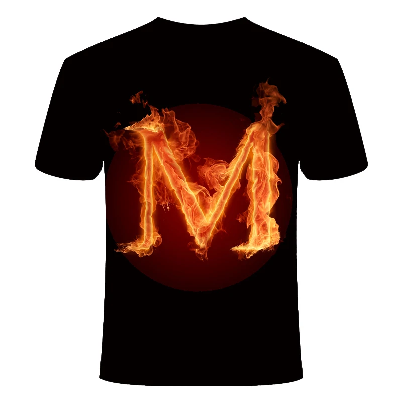 Новинка футболка с надписью пламени стерео 3D мужские/wo мужские короткие рукава