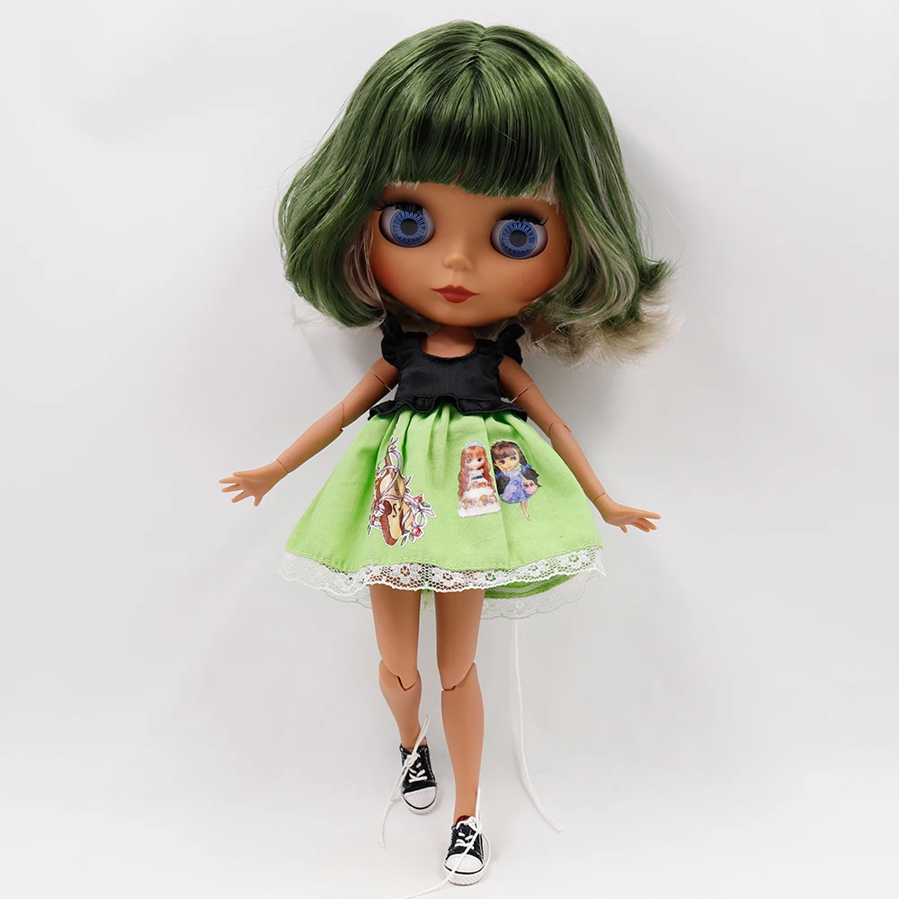 ICY DBS factory blyth doll joint body frosted face green mixed light yellow short hair DIY sd gift toy | Игрушки и хобби