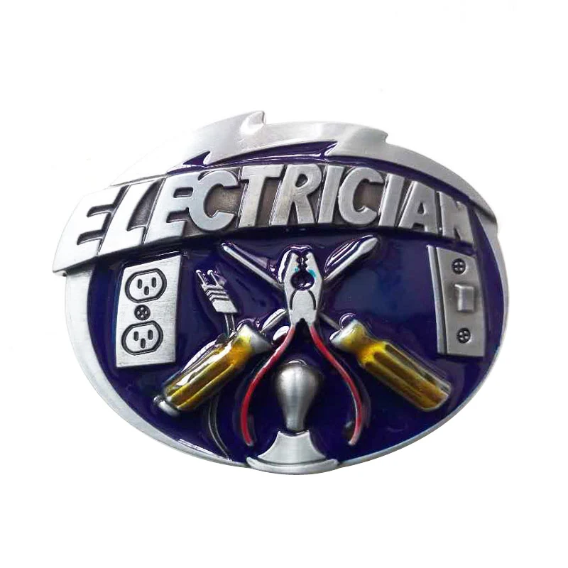 

ElectricianTools Belt Buckle Hot Sale Image Of Screwdriver Switch Plug Machine Design Belt Buckles for Mens Drop Shipping 16-046