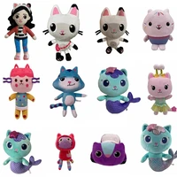 2021 new 26cm gabby dollhouse plush toy mercat cartoon stuffed animals mermaid cat plushie dolls kids birthday gifts